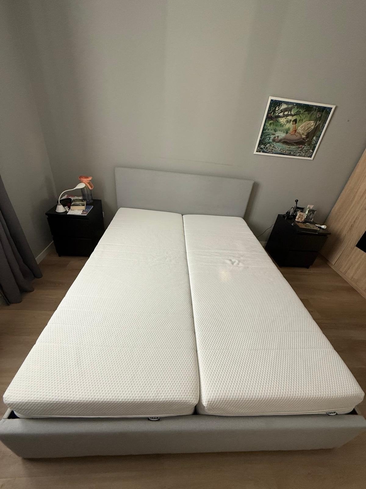Madras Ikea Akrehamn 80x200, Overige materialen, Wit, Tweepersoons, Ophalen of Verzenden