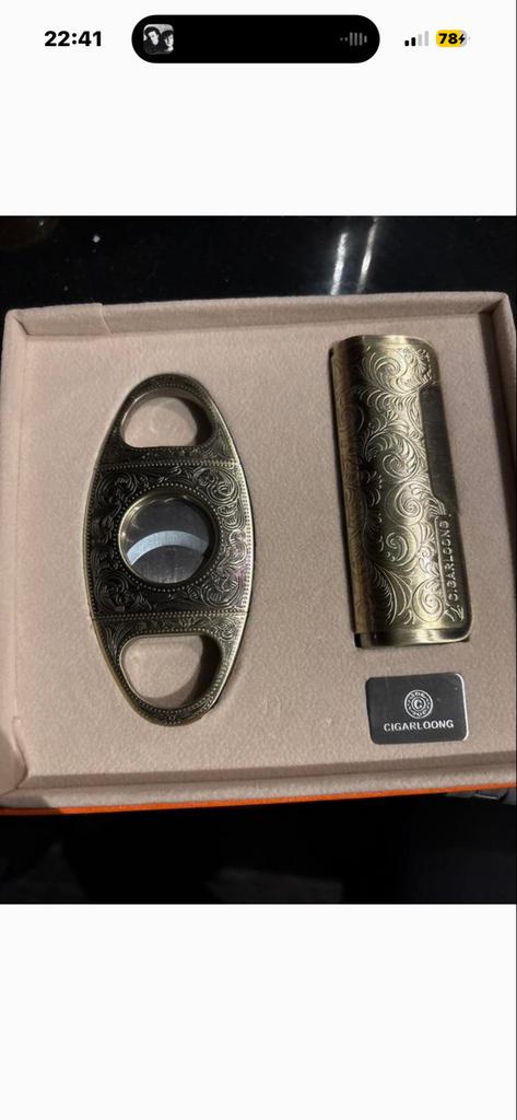 Cigarloong Sigarenknipper en Aansteker Set, Ophalen of Verzenden, Nieuw, Aansteker