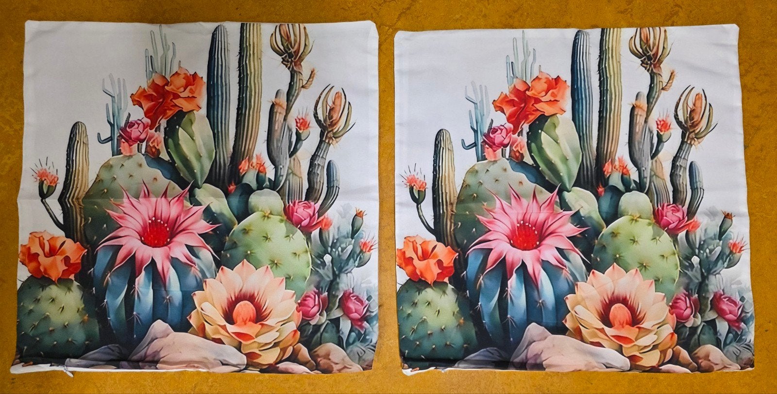 2X Nieuwe kussenhoes CACTUS. ( keuze uit 3 sets), Ophalen of Verzenden, Nieuw, Meerkleurig, Vierkant
