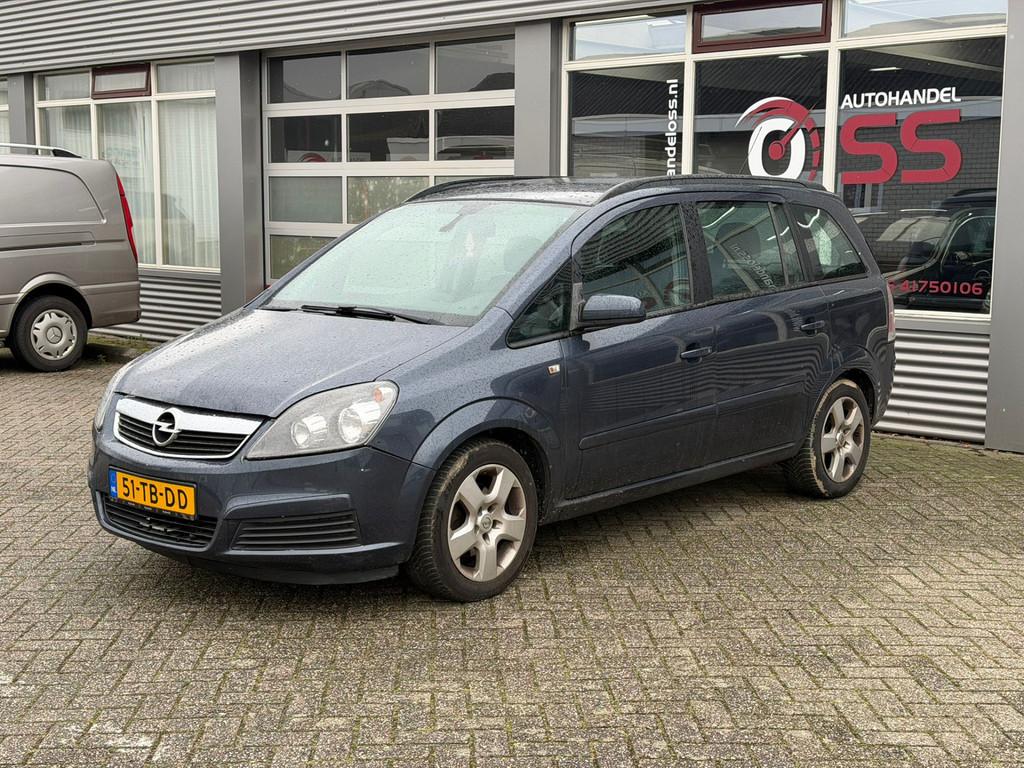 Opel Zafira 1.8 7 per. AIRCO TREKHAAK HANDEL EXPORT LOOP OF, Gebruikt, 4 cilinders, Origineel Nederlands, Zilver of Grijs