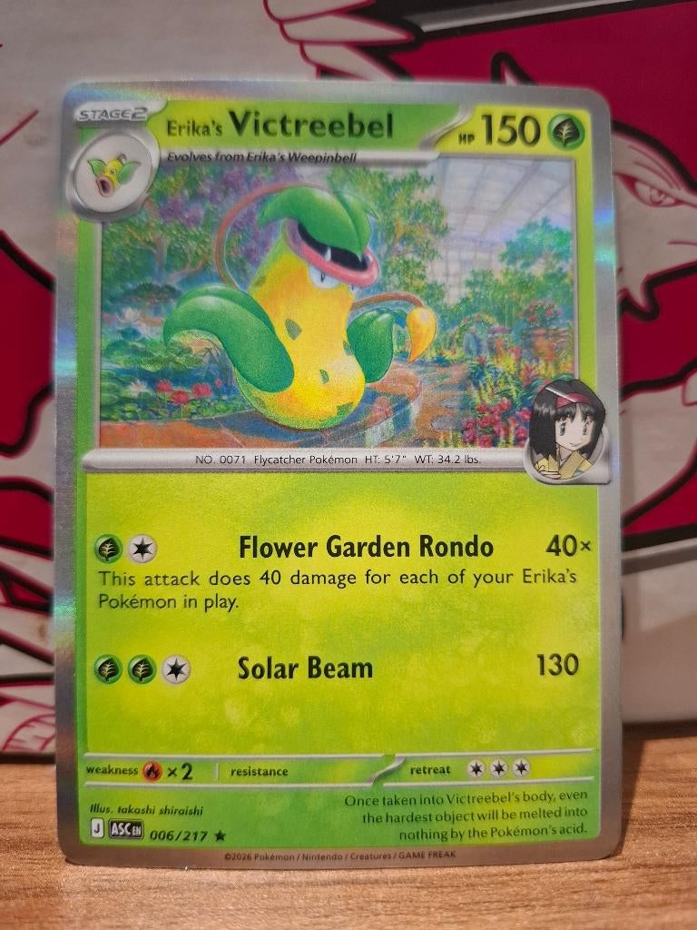 Pokemon Victreebel ASC 006/217 holo, Ophalen of Verzenden, Nieuw, Losse kaart