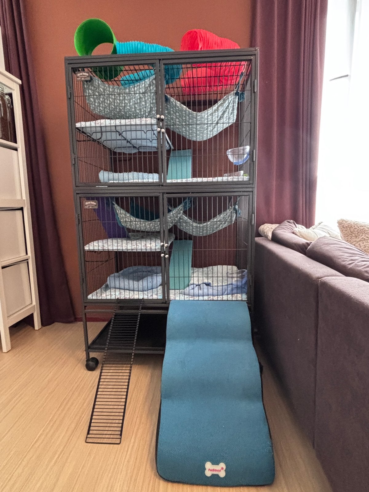 Midwest Ferret Nation Double kooi voor fretten, chinchilla, Dieren en Toebehoren, Ophalen, Kooi, Zo goed als nieuw, Eekhoorn