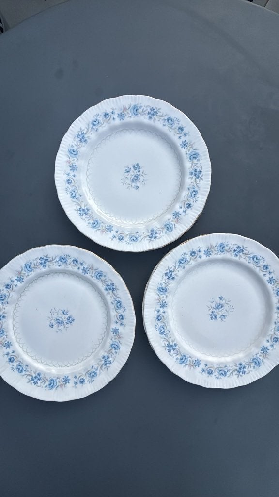 6x Vintage Paragon Bordjes – Malverne – Bone China – '70, Ophalen of Verzenden