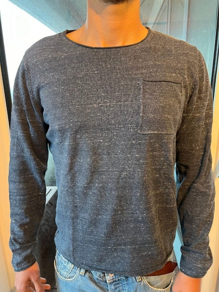 Selected Homme trui met kraag, Kleding | Heren, Truien en Vesten, Ophalen of Verzenden, Zo goed als nieuw, Blauw