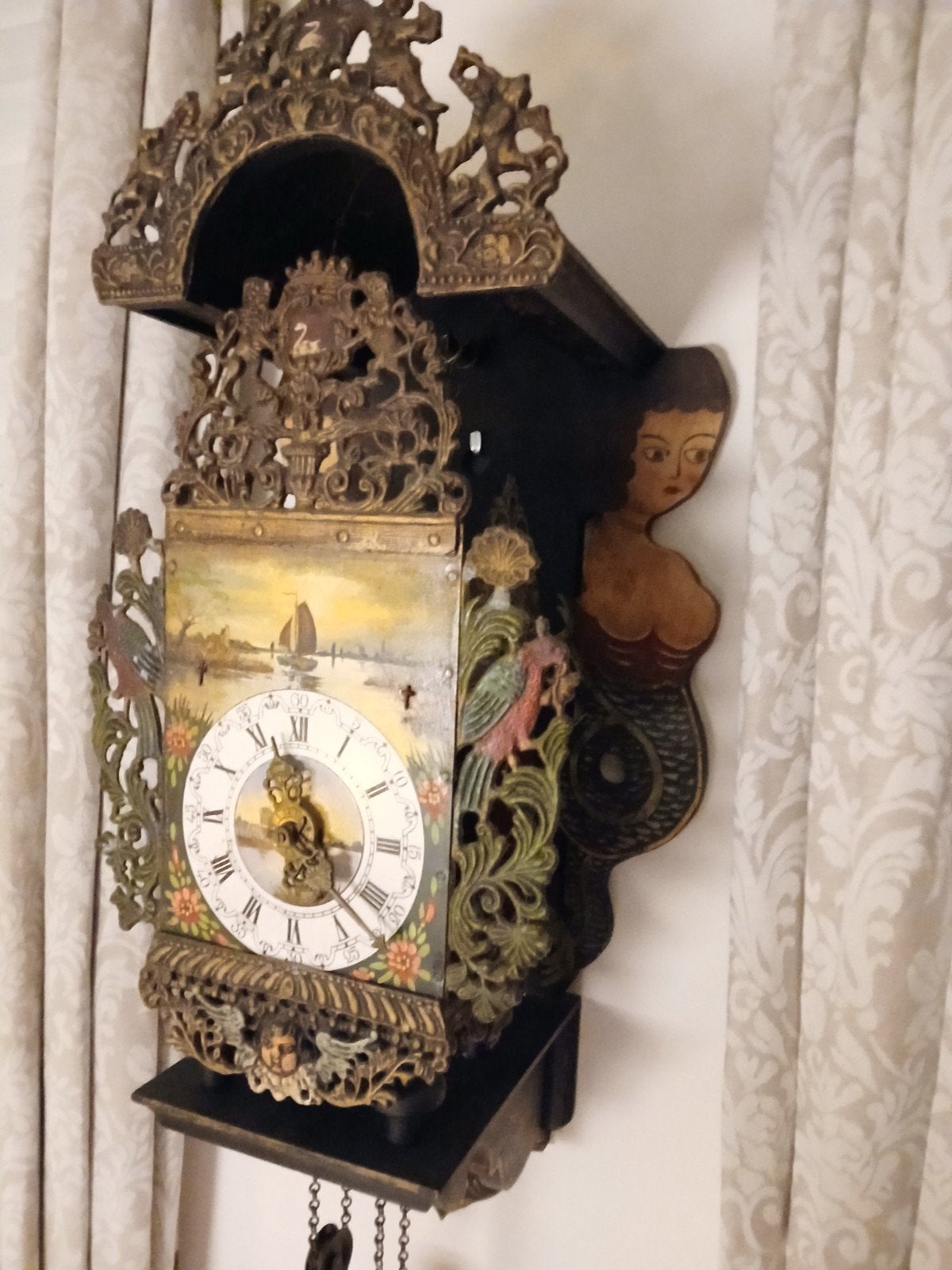 Stoeltjesklok, Ophalen of Verzenden, Zo goed als nieuw, Wandklok