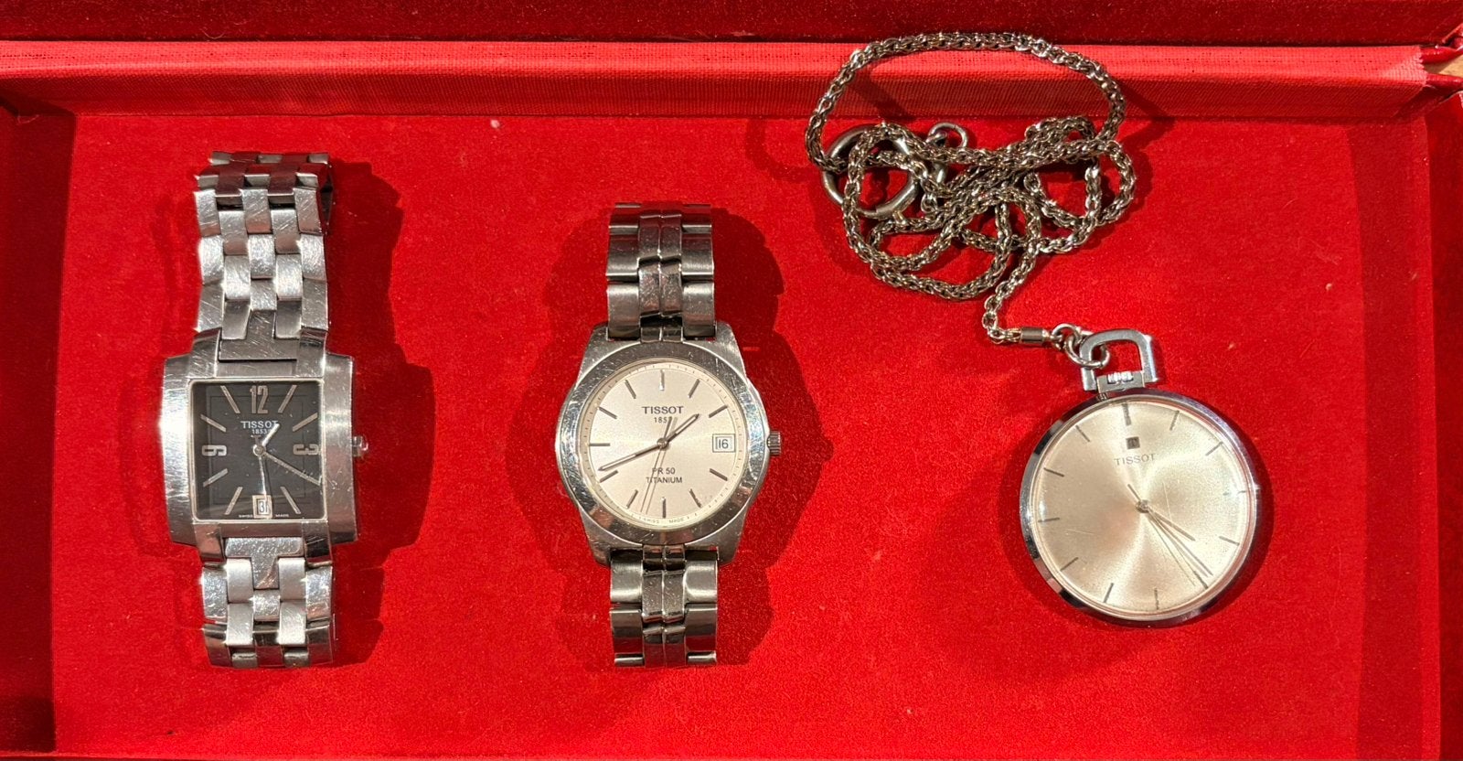 3 x Tissot, Verzenden, Staal, Overige merken, 1960 of later