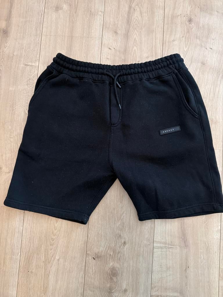 Zwarte Aspact sweatshorts - Maat L, Ophalen of Verzenden, Zo goed als nieuw, Maat 52/54 (L), Zwart