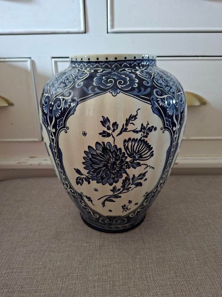 Antieke Delftsblauwe Boch vaas., Ophalen of Verzenden
