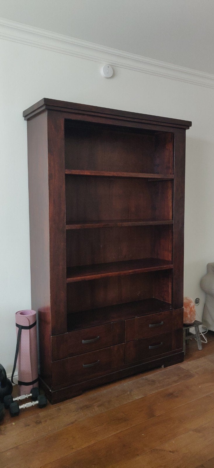 koloniale teakhouten boekenkast, Ophalen, 100 tot 150 cm, 200 cm of meer, Teakhout