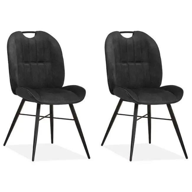 4 stoelen Austin in Antraciet