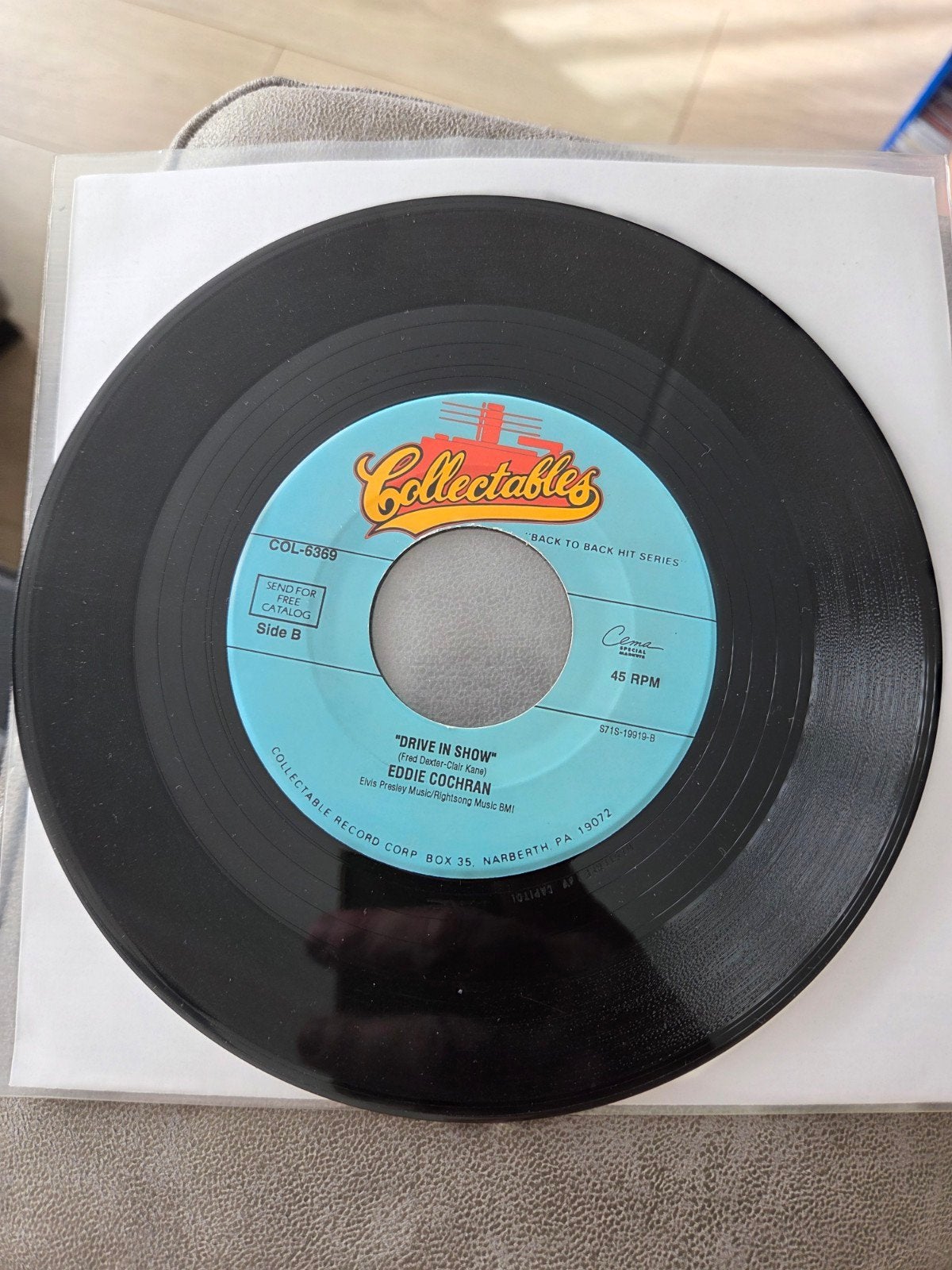 Eddie Cochran - Three Steps to Heaven / Drive-In Show 7 inch, Cd's en Dvd's, Gebruikt, 7 inch, Ophalen of Verzenden, EP