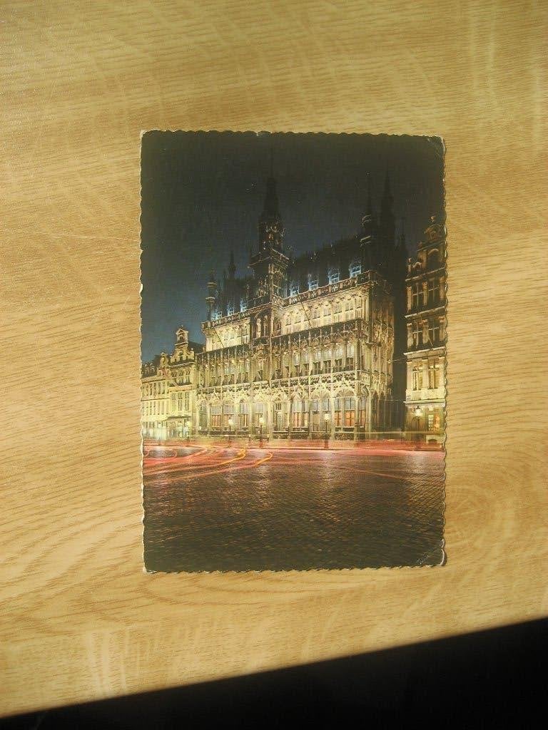 Gelopen fotokaart Brussel grote markt broodhuis., Verzamelen, Ophalen of Verzenden, 1960 tot 1980, Gelopen, Brussel (Gewest)