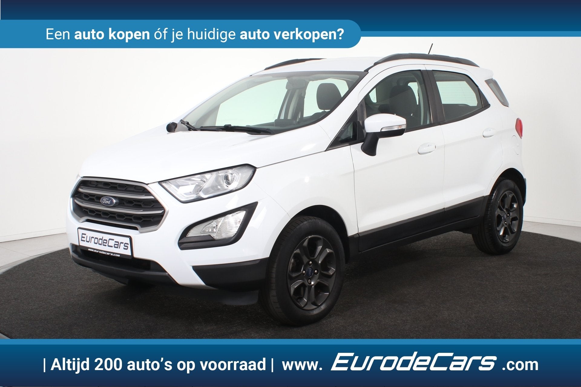 Ford EcoSport 1.0 EcoBoost Ultimate *1ste Eigenaar*Navigatie, Stof, Gebruikt, Ecosport, Wit