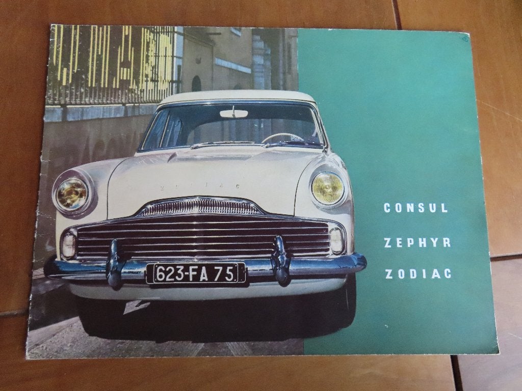 Folder Ford Consul, Ford Zephyr, Ford Zodiac 1958, Ford, Ophalen of Verzenden, Zo goed als nieuw, Ford