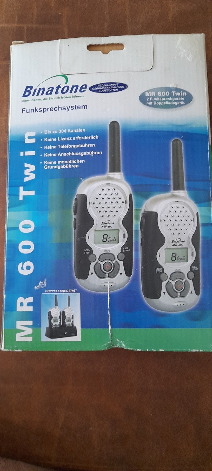 Binatone MR 600 Twin Portofoons met Dubbel Oplaadstation, Ophalen of Verzenden