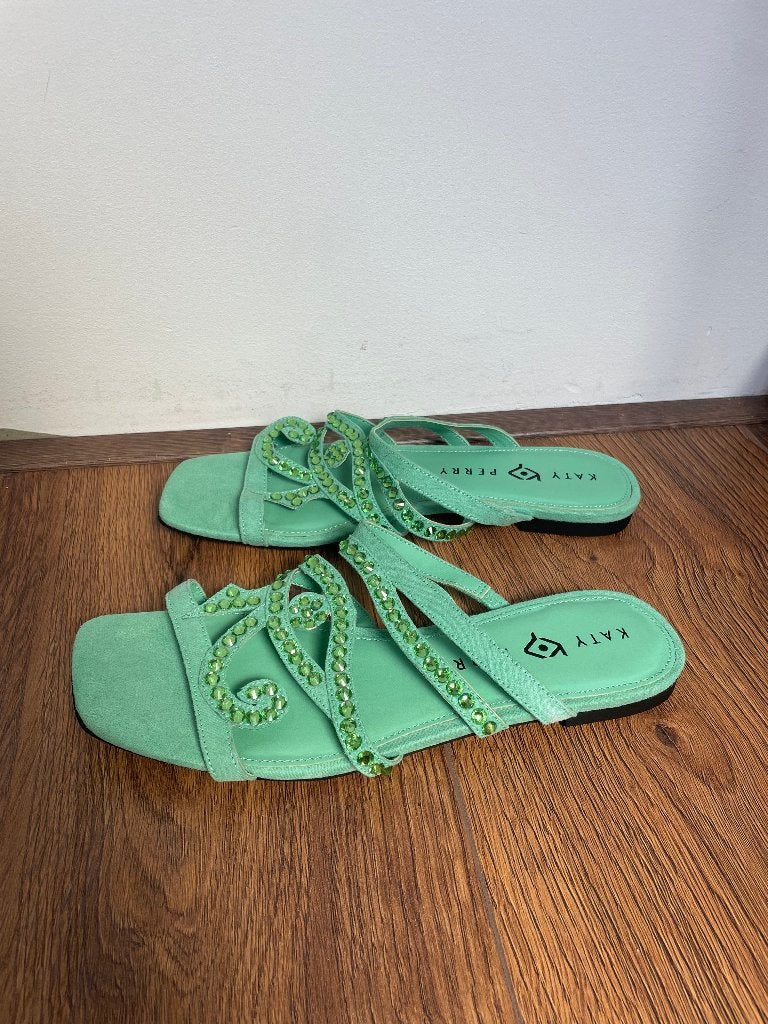 Katy Perry The Anat mintgroene sandalen slip on maat 38.5, Katy Perry Collections, Info@katyperrycollections.com, Nieuw, Groen