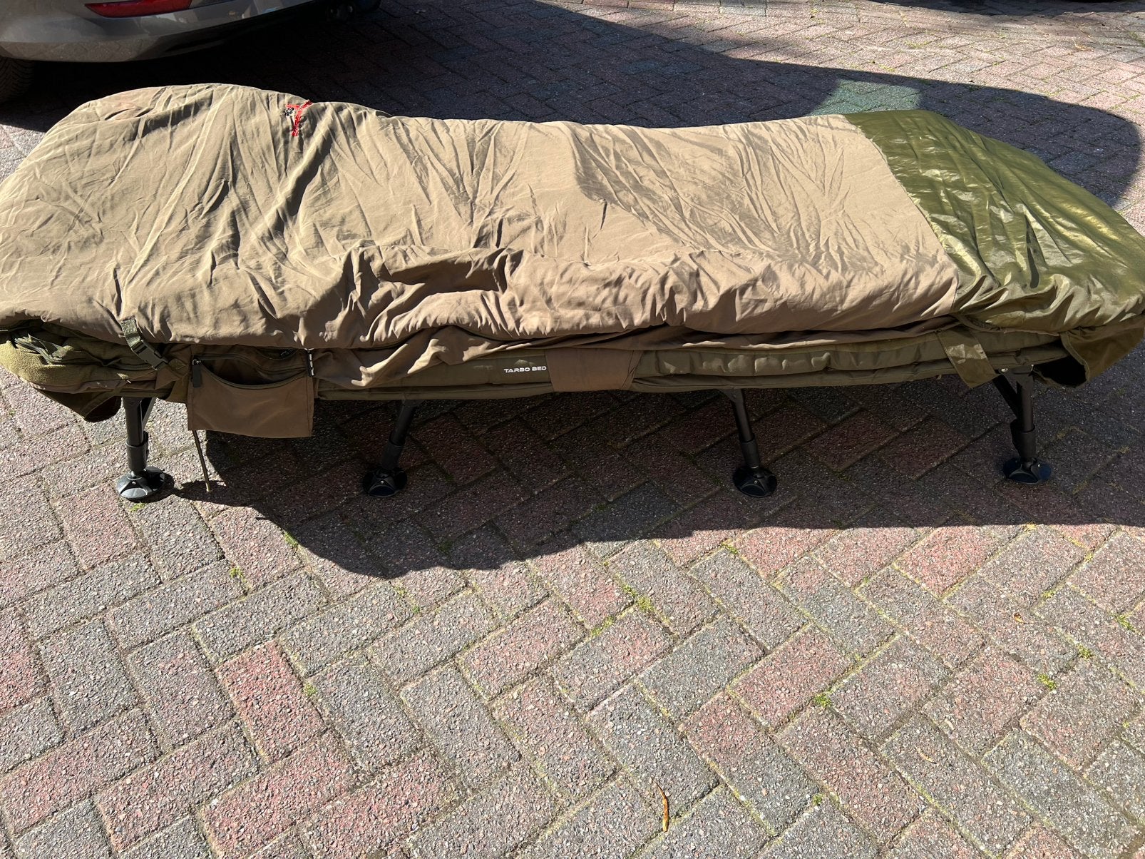 RCG Tarbo DLX stretcher / bed & RCG slaapzak Extreme Sleepz5, Ophalen, Zo goed als nieuw, Overige typen