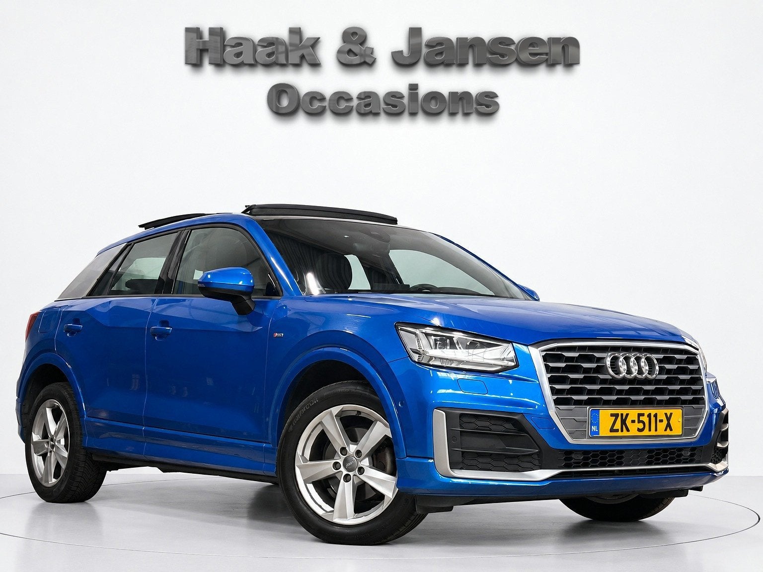 Audi Q2 30 TFSI Sport S line Edition - Pano - Camera -, Auto's, Voorwielaandrijving, Gebruikt, 1200 kg, Blauw