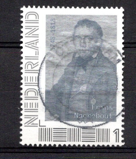 gestempelde zegel. Persoonlijke: zeeheld uit vel van 3, Postzegels en Munten, Postzegels | Nederland, Ophalen of Verzenden, Na 1940