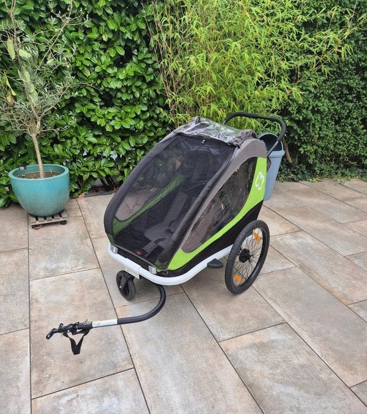 Hamax traveller fietskar voor 2 kinderen, Ophalen, Gebruikt, Opvouwbaar, Decathlon