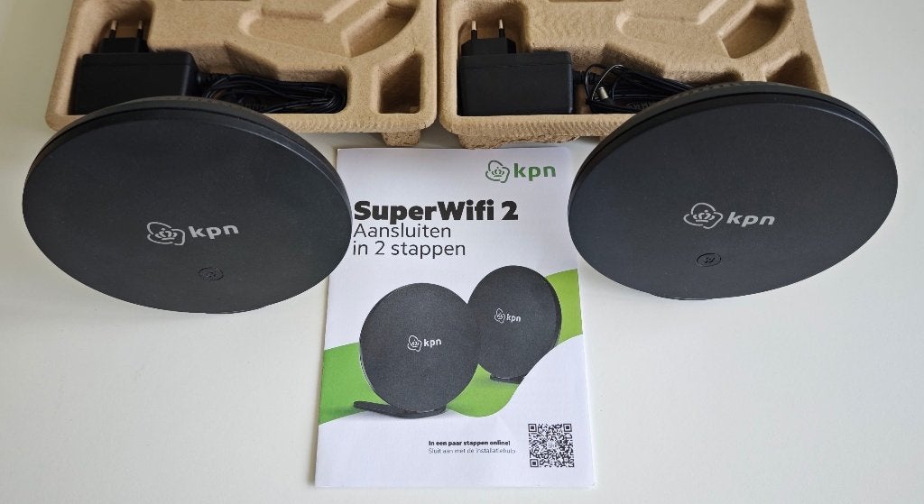 KPN SuperWifi 2 - 2 stuks - zo goed als nieuw, Ophalen of Verzenden, Zo goed als nieuw, KPN