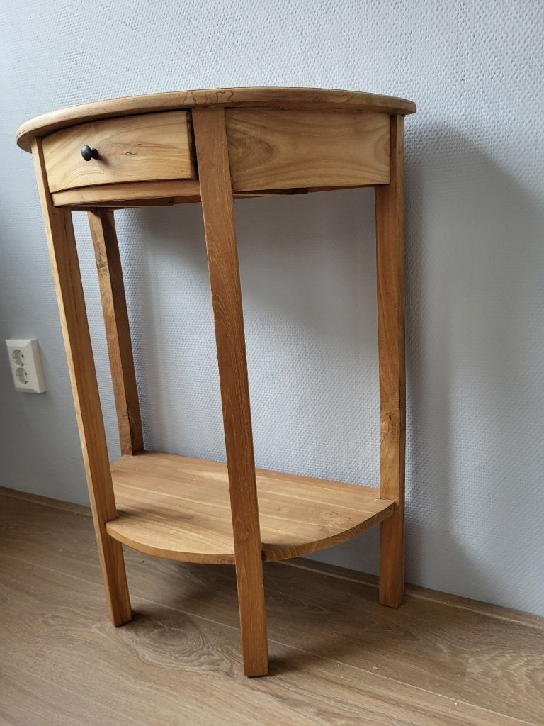 bijzettafel, Huis en Inrichting, Ophalen, Minder dan 55 cm, Gebruikt, Rond
