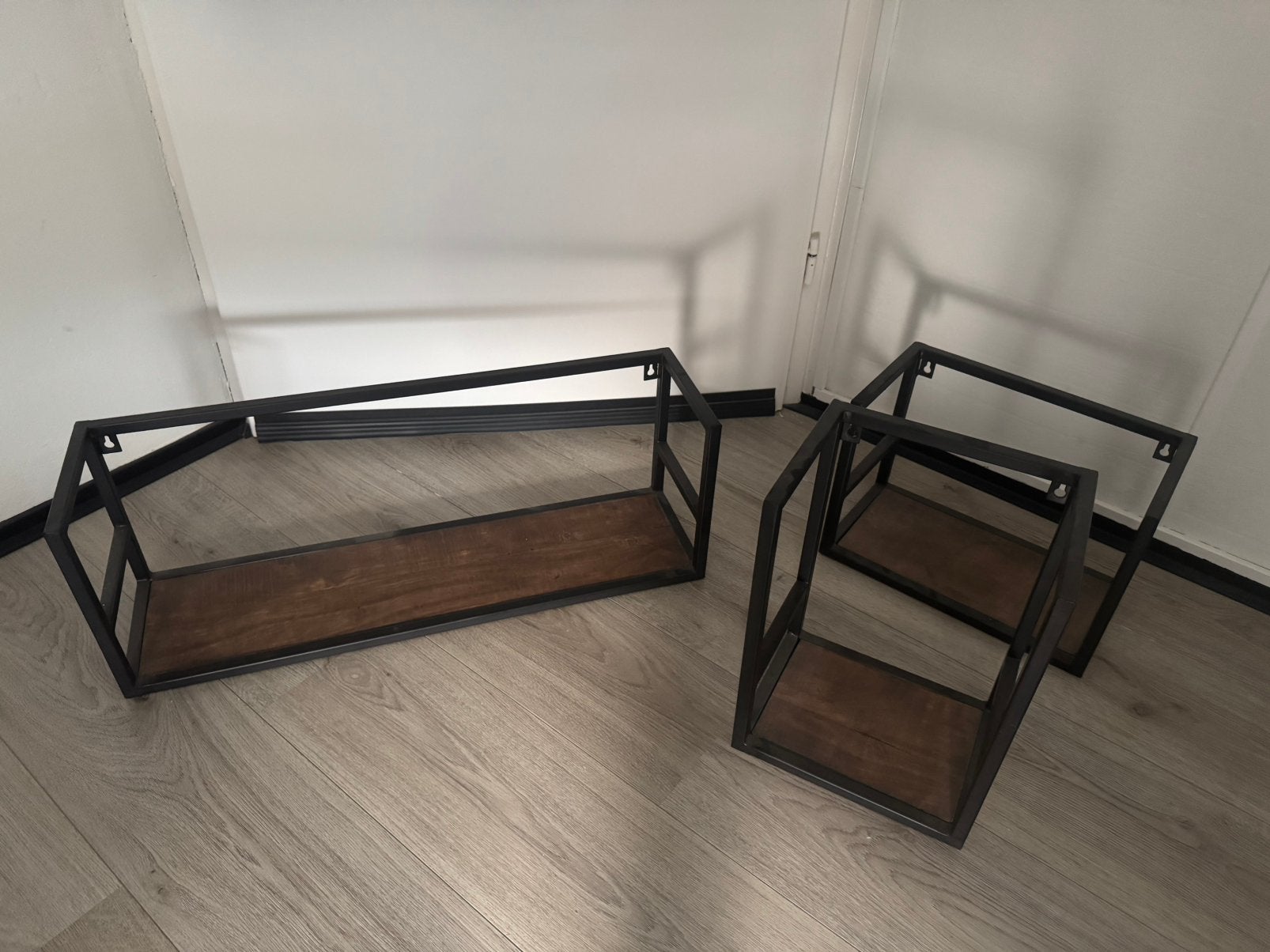 3-set industriele ophang planken zo goed als nieuw !, Ophalen of Verzenden, Zo goed als nieuw, Rechthoekig, 50 tot 100 cm
