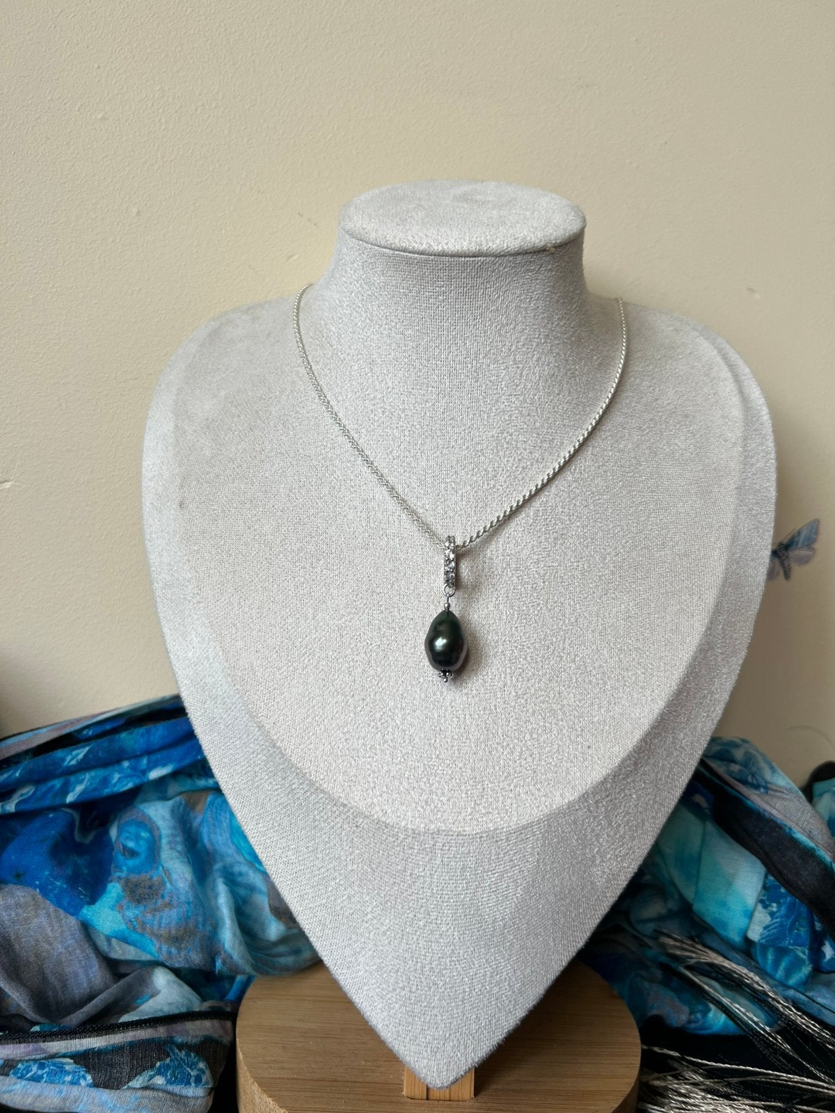 Tahiti zoutwater parel hanger clip over geluk one of a kind, Magnolia11, Nieuw, Ophalen of Verzenden, Met edelsteen
