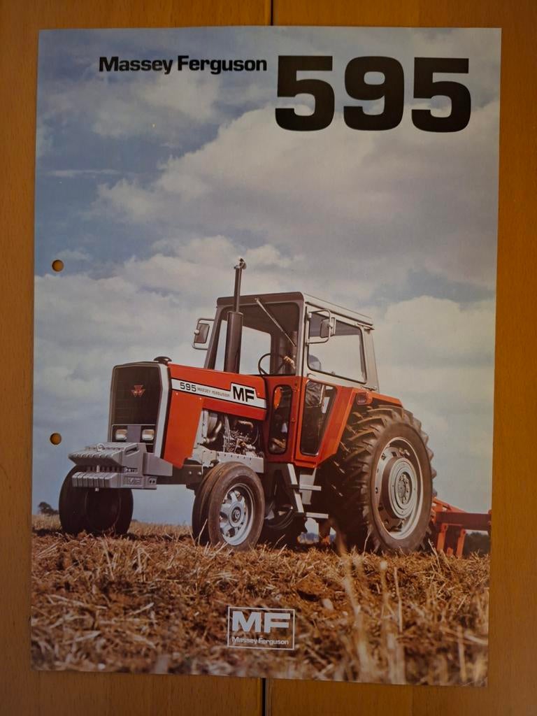 Folder Massey Ferguson MF 595, Ophalen of Verzenden, Gelezen, Tractor en Landbouw