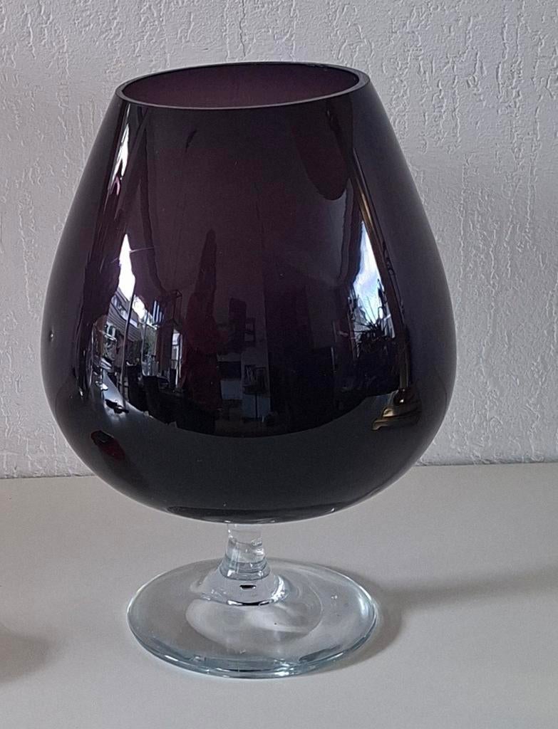Grote paarse cognacglas vaas, Ophalen of Verzenden
