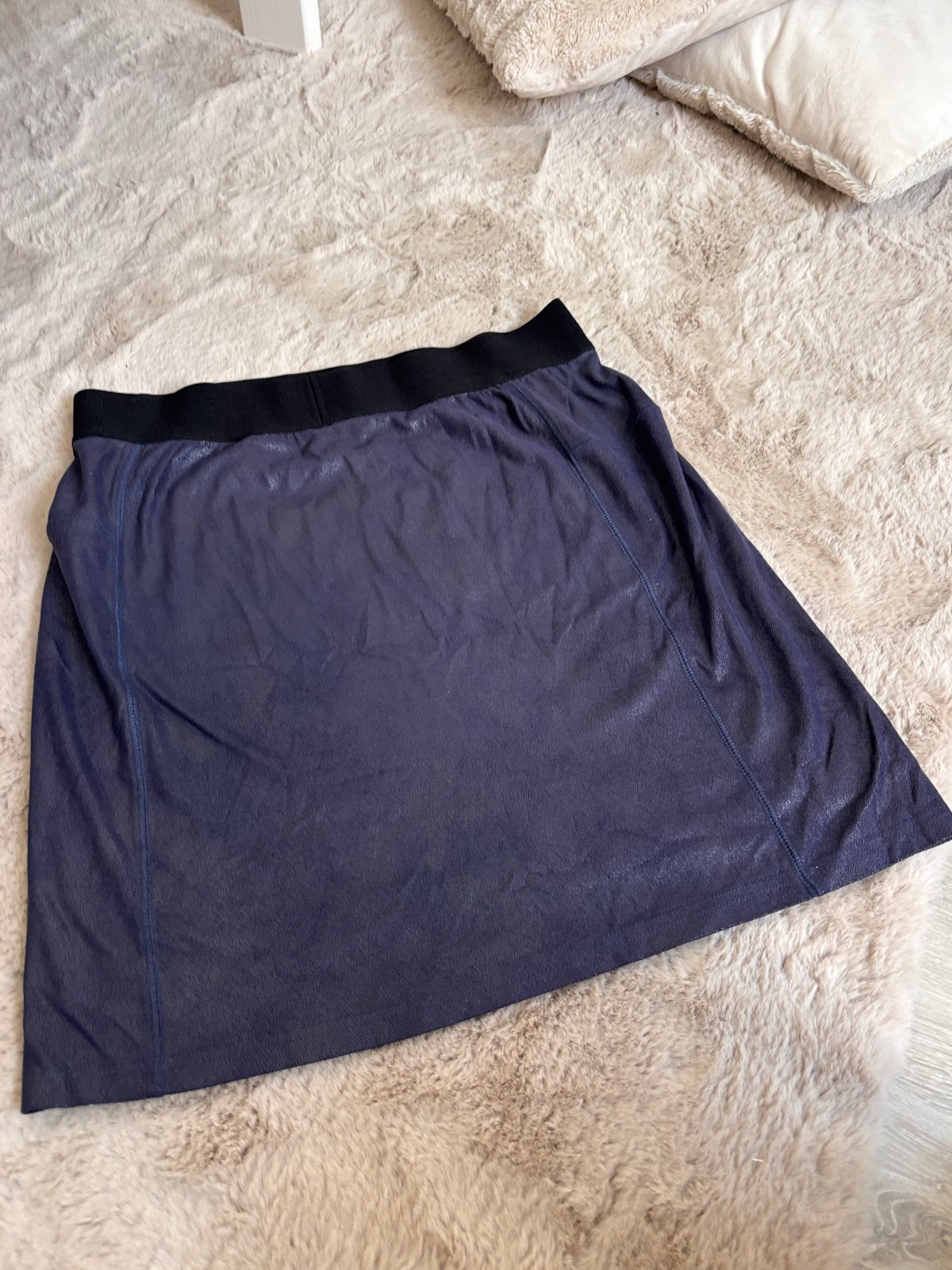 Donkerblauwe rok met glans - Maat 44 norah, Kleding | Dames, Maat 38/40 (M), Blauw, Ophalen of Verzenden, Zo goed als nieuw