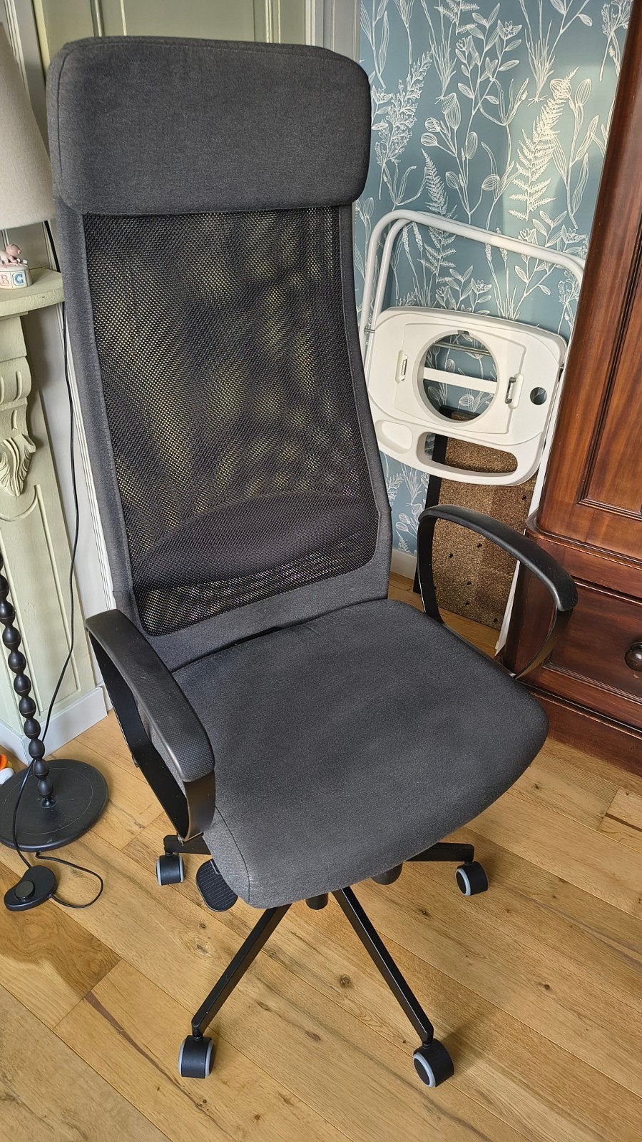 Ikea Markus Bureaustoel - Donkergrijs, Ophalen, Gebruikt, Grijs, Bureaustoel
