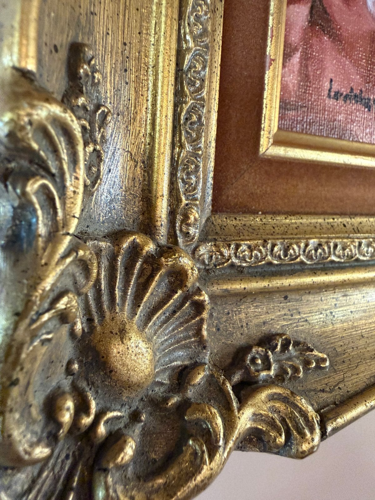 Vintage bloemstilleven in gouden lijst| olieverfschilderij, Bloemen, Doek, Ophalen of Verzenden, Olieverf