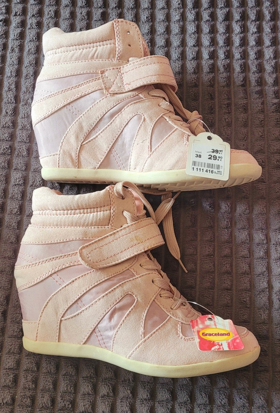 Roze Graceland sneakers met sleehak, maat 37, Nieuw, Ophalen of Verzenden, Sneakers of Gympen, Graceland