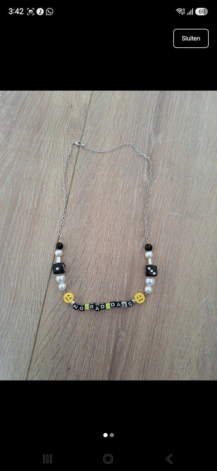 Ketting met tekst x Bershka, Ophalen of Verzenden, Nieuw, Zwart, Ketting