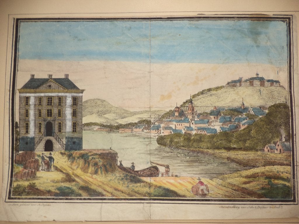 Antieke steendruk Meissen c1830 Saks & Desguerrois Amsterdam, Ophalen of Verzenden