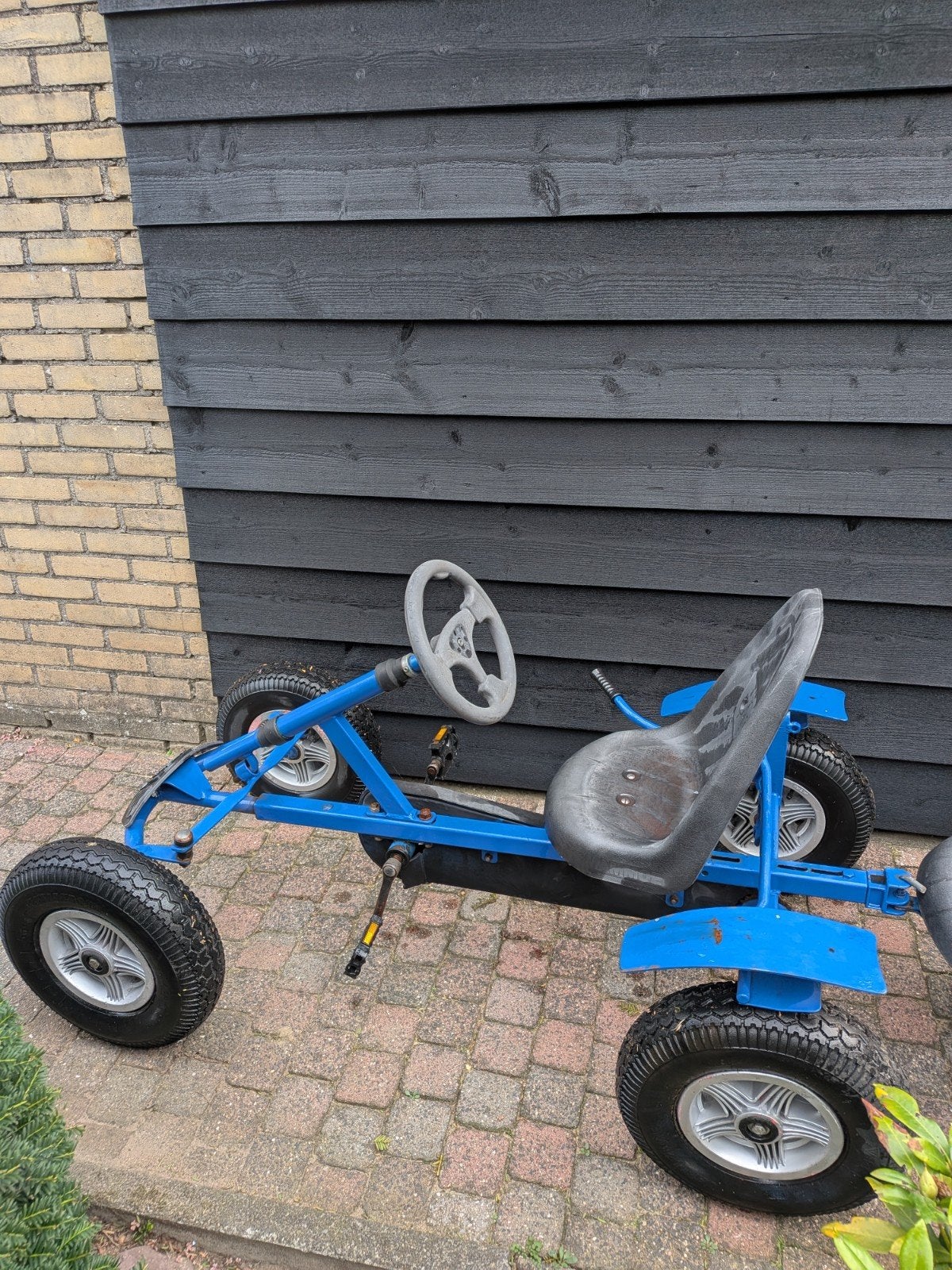 Blauwe mammoet skelter met aanhanger - Gebruikt, Ophalen