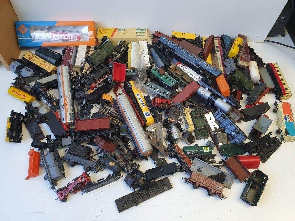 OPRUIMING restant H0 sloop locs en wagens diverse merken, Overige merken, Gebruikt, Gelijkstroom of Wisselstroom, Wagon