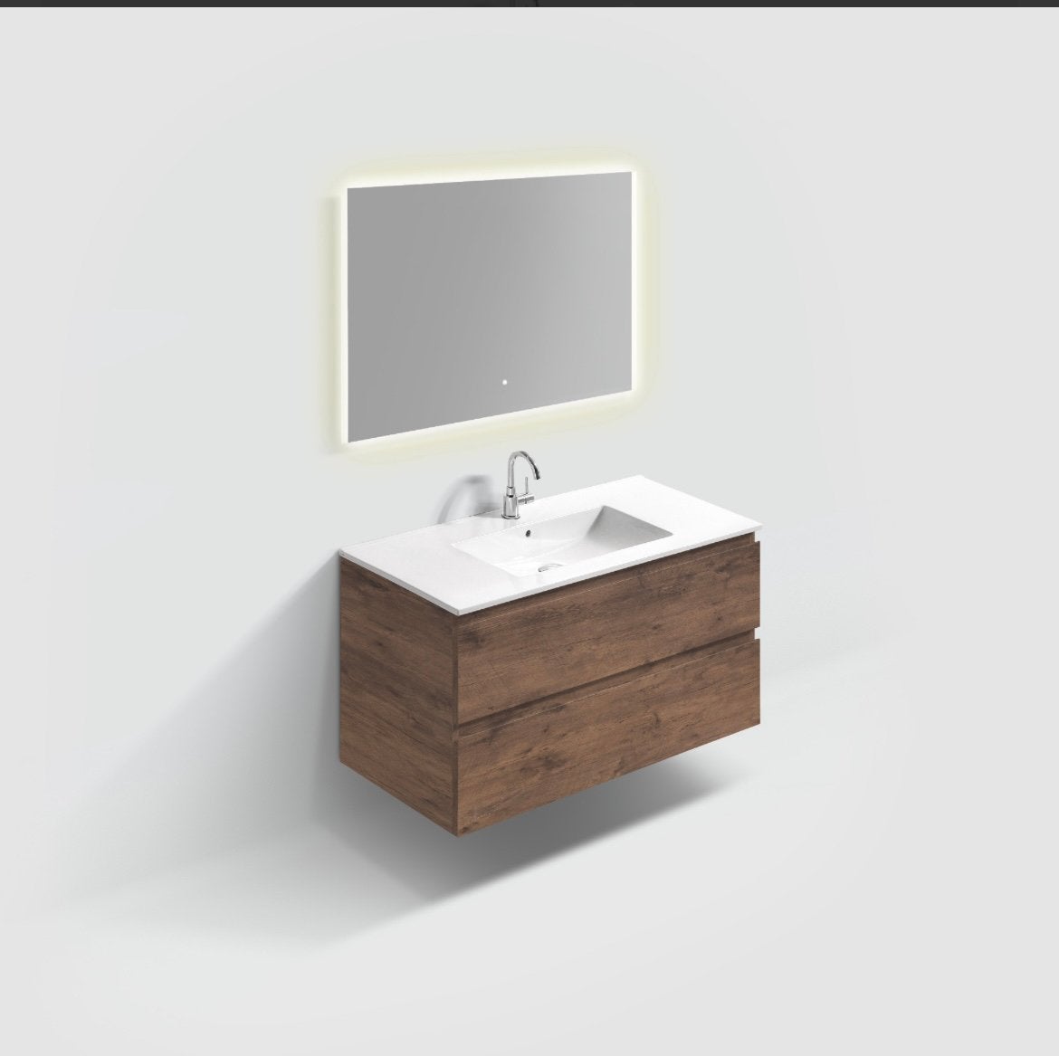 Spiegel 100cm met verwarming en verlichting nieuw in doos, Overige typen, Nieuw, Minder dan 25 cm, Minder dan 100 cm