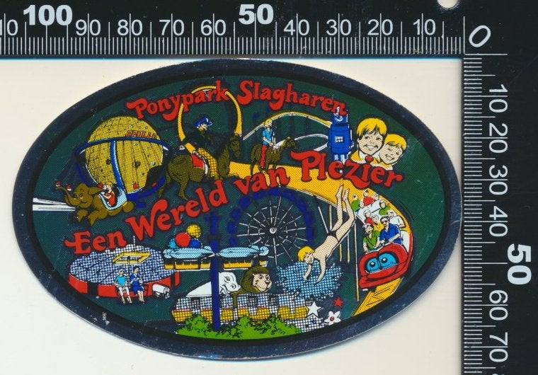 Sticker: Ponypark Slagharen - Een wereld van plezier, Ophalen of Verzenden, Zo goed als nieuw, Bedrijf of Vereniging