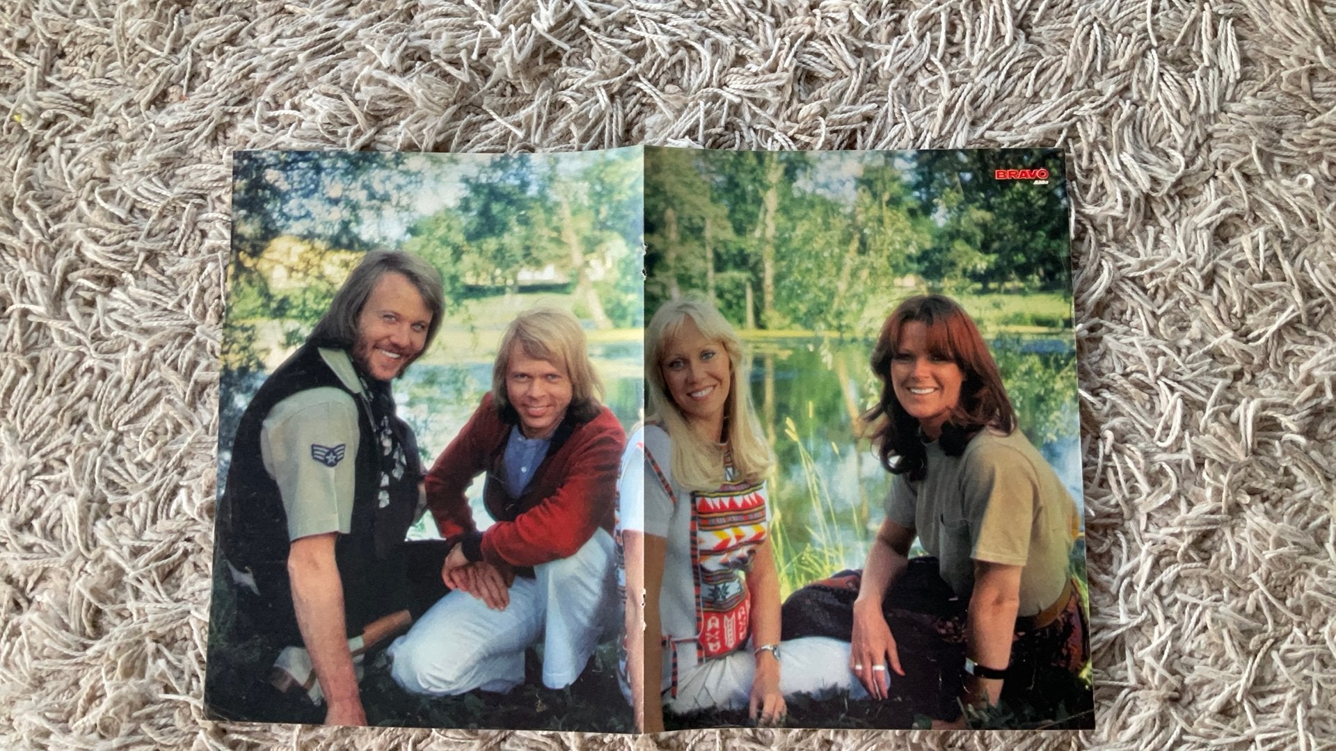 Nostalgische Kleine Bravo ABBA Poster, Verzamelen, Ophalen of Verzenden, Zo goed als nieuw, Poster, Artwork of Schilderij