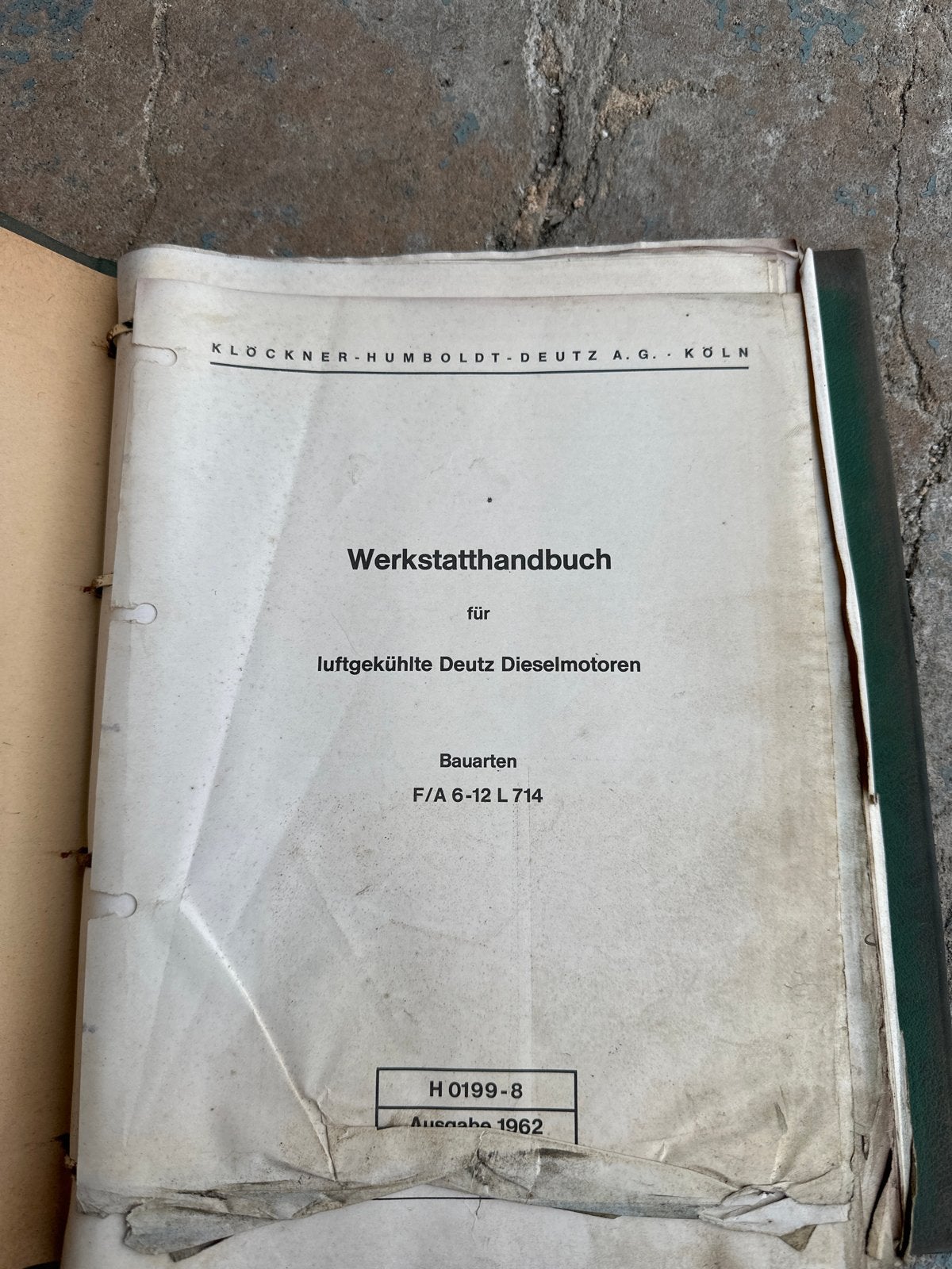 Deutz Werkstatthandbuch F/A 6-12 L 714 Dieselmotoren (1962), Ophalen of Verzenden, Gelezen, Autotechniek