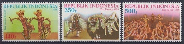 Indonesie Zonnebloem nr 1267/9 postfris 1986, Ophalen of Verzenden, Postfris, Zuidoost-Azië
