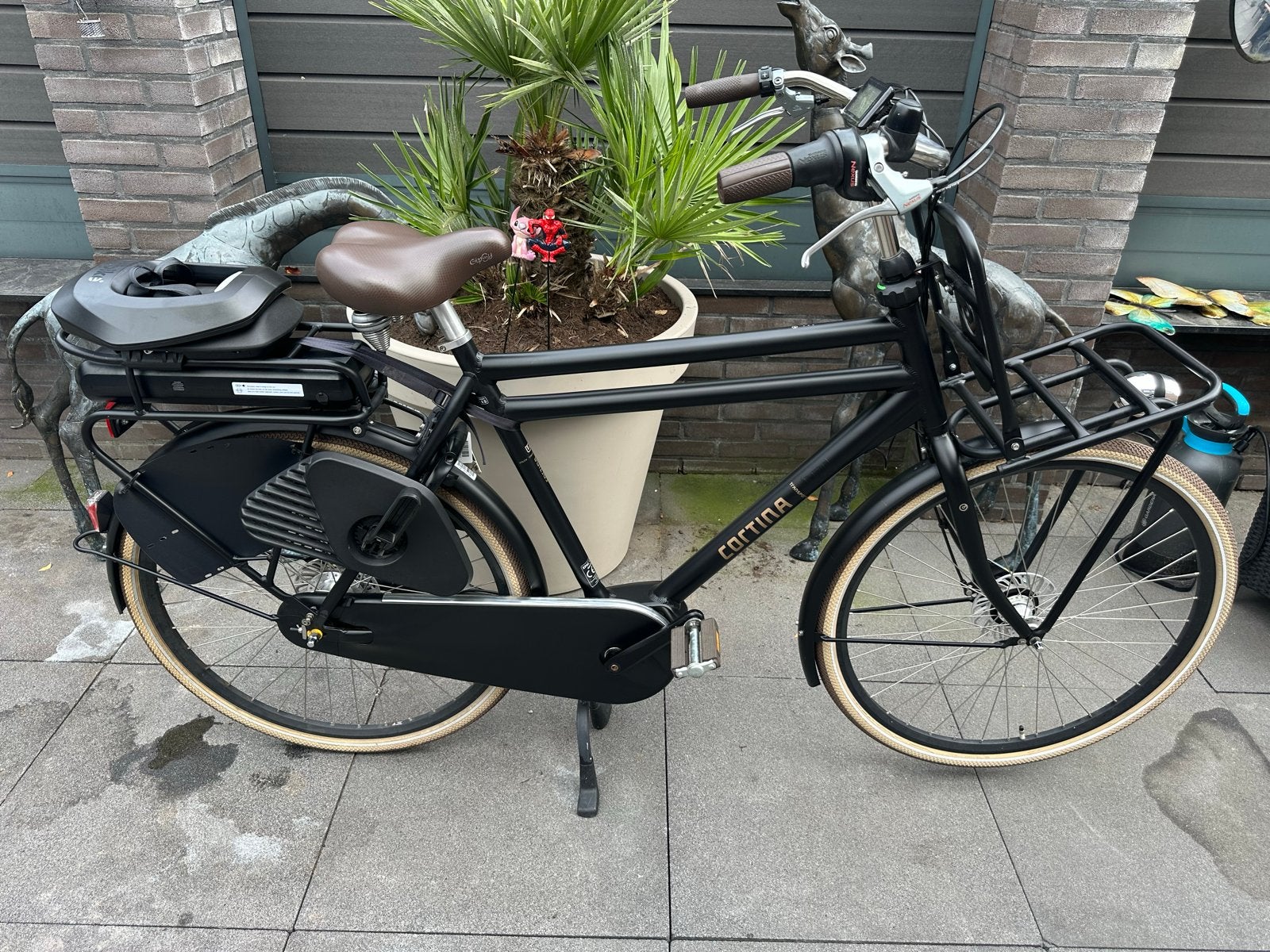 Cortina E-U4 Transport elektrische fiets met Bobike zitje, Ophalen, Gebruikt, Cortina, 51 tot 55 cm