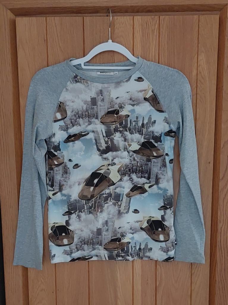 Molo longsleeve maat 152 met futuristische print, Ophalen, Molo, Zo goed als nieuw, Shirt of Longsleeve