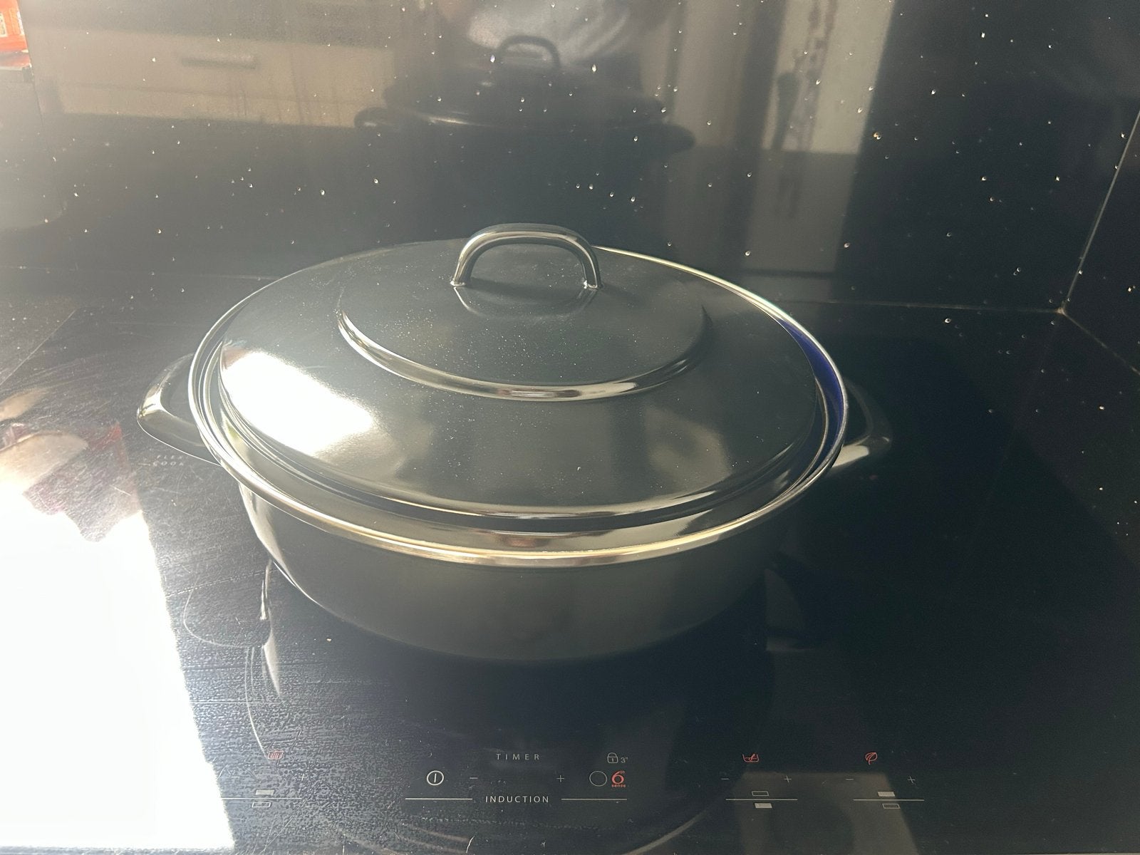 Grote BK braadpan, zo goed als nieuw, Braadpan, Met deksel, BK, Ophalen of Verzenden