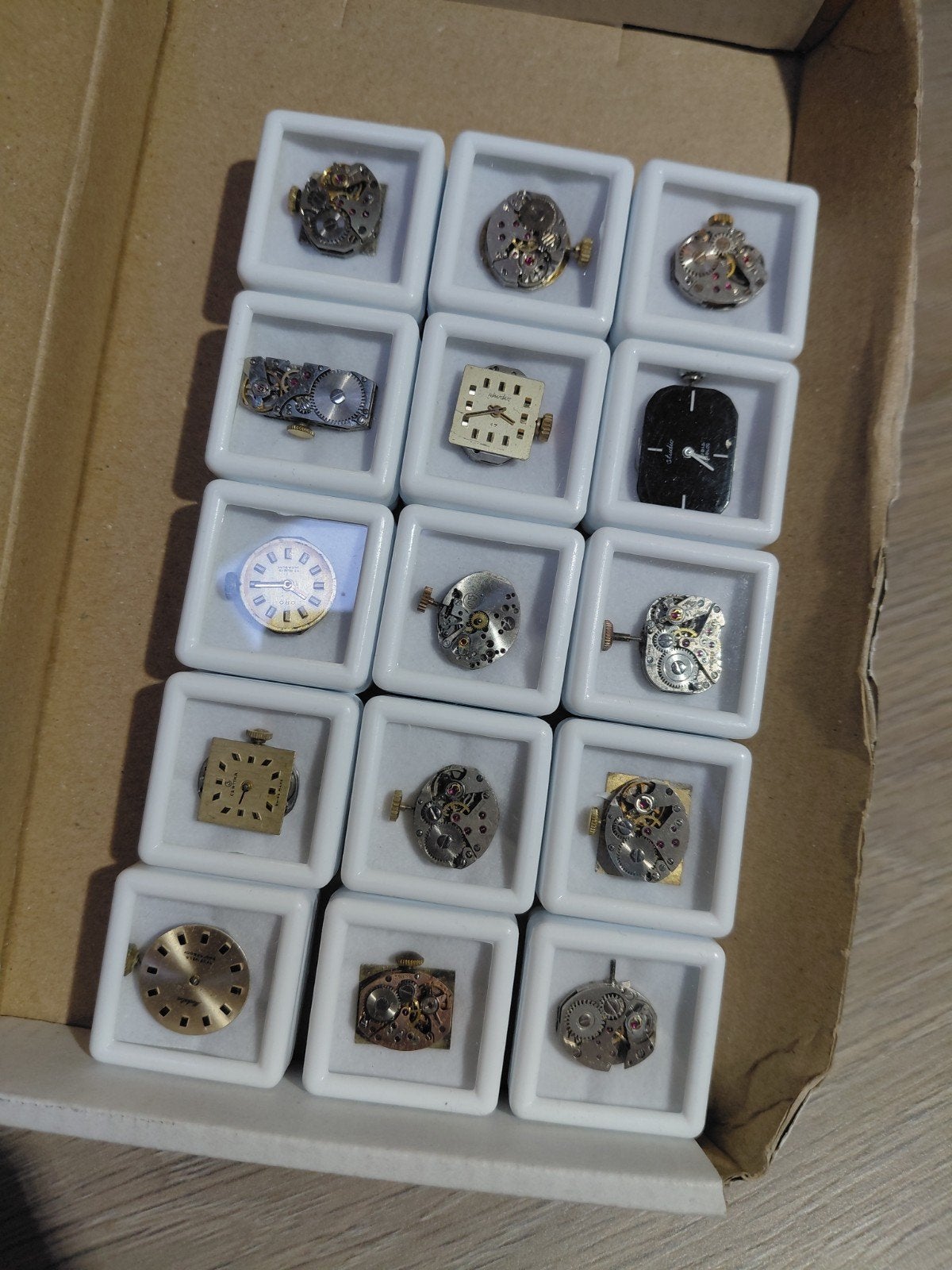 Set met antieke horloge uurwerken, Sieraden, Tassen en Uiterlijk, Horloges | Antiek, Ophalen of Verzenden, Zilver, Overige merken