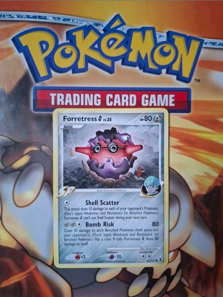 Forretress 61/111 Platinum Rising Rivals pokemon kaart, Ophalen of Verzenden, Zo goed als nieuw, Losse kaart
