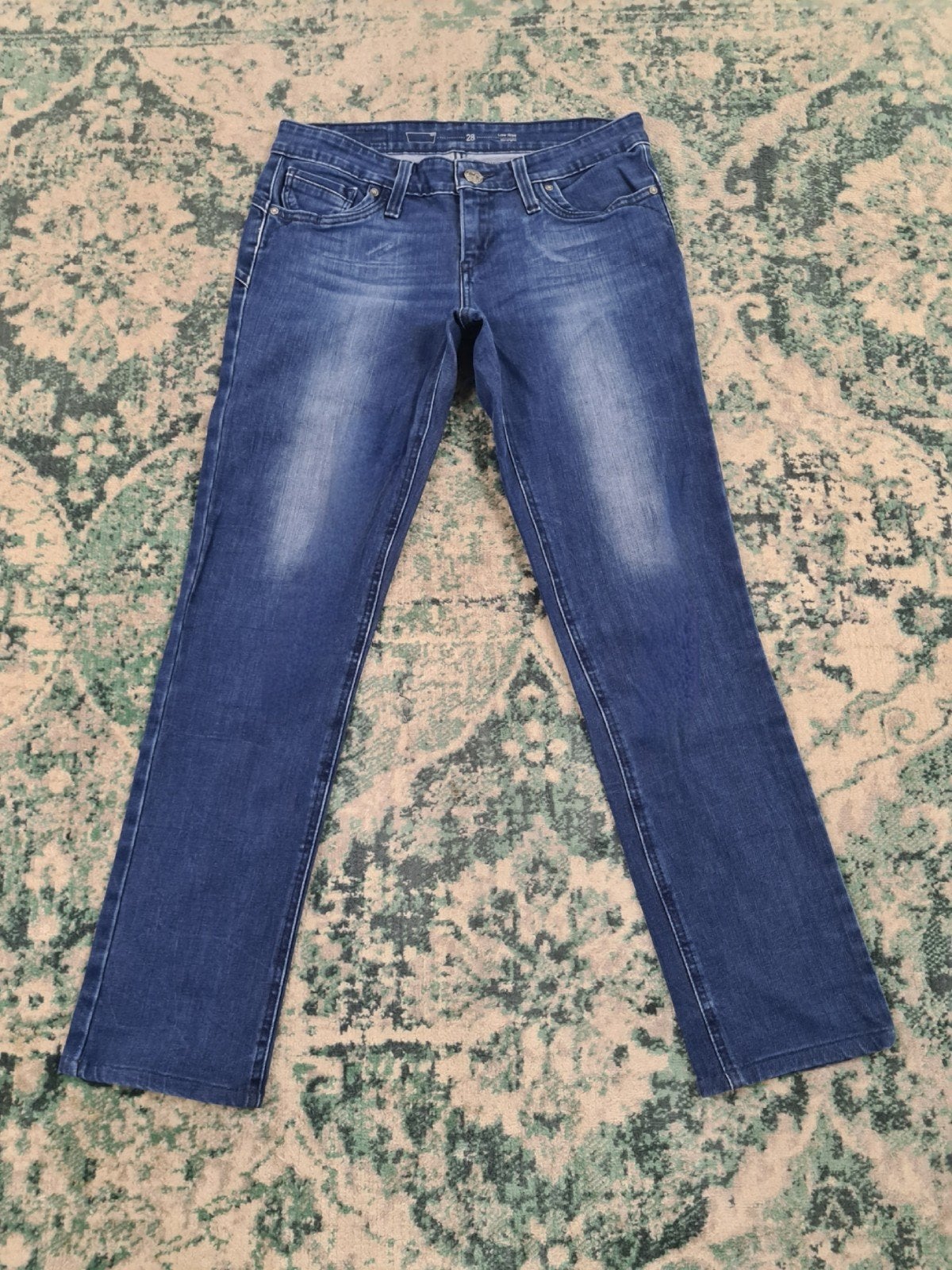 Levi's low rise straight W30 L30 WMN Stretch Tulsi3030 Blauw, Blauw, Ophalen of Verzenden, Zo goed als nieuw, W30 - W32 (confectie 38/40)
