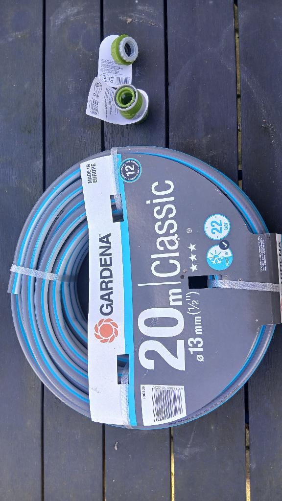Tuinslang 20 m Gardena met aansluitstukken € 25, Tuin en Terras, Tuinslangen, Ophalen, Nieuw, Tuinslang